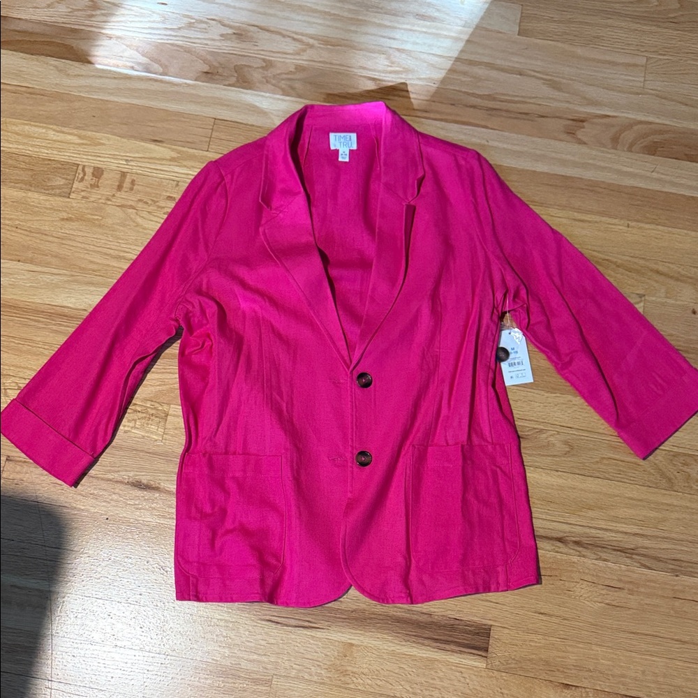 Time and Tru Fuchsia Blazer